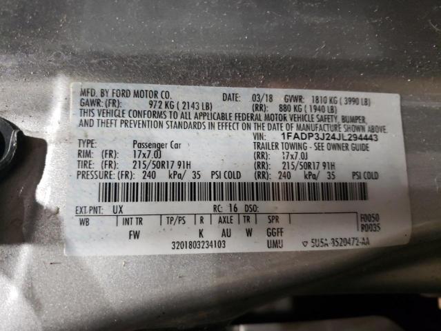 Photo 11 VIN: 1FADP3J24JL294443 - FORD FOCUS 