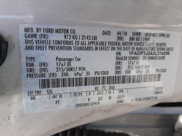 Photo 9 VIN: 1FADP3J24JL314299 - FORD FOCUS TITA 