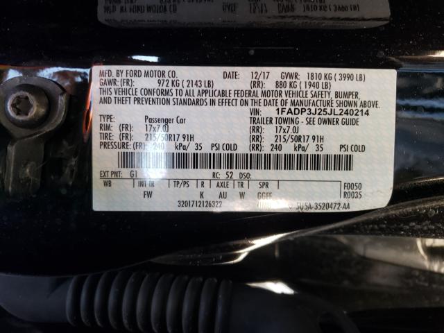 Photo 9 VIN: 1FADP3J25JL240214 - FORD FOCUS 