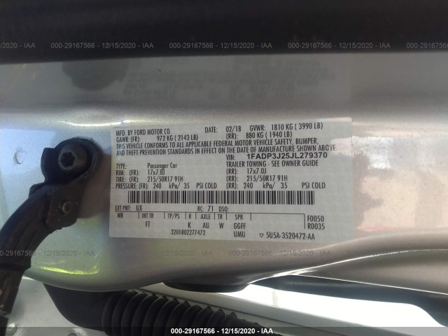 Photo 8 VIN: 1FADP3J25JL279370 - FORD FOCUS 