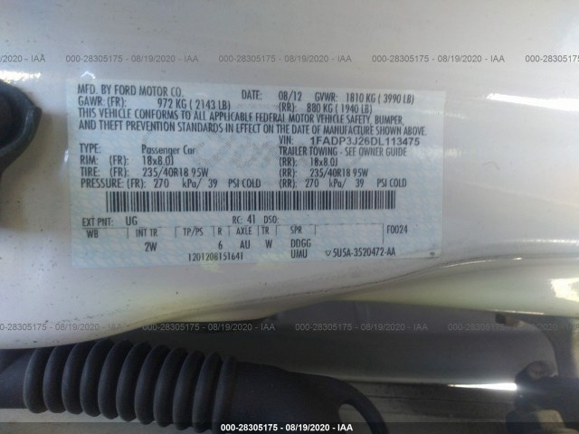 Photo 8 VIN: 1FADP3J26DL113475 - FORD FOCUS 