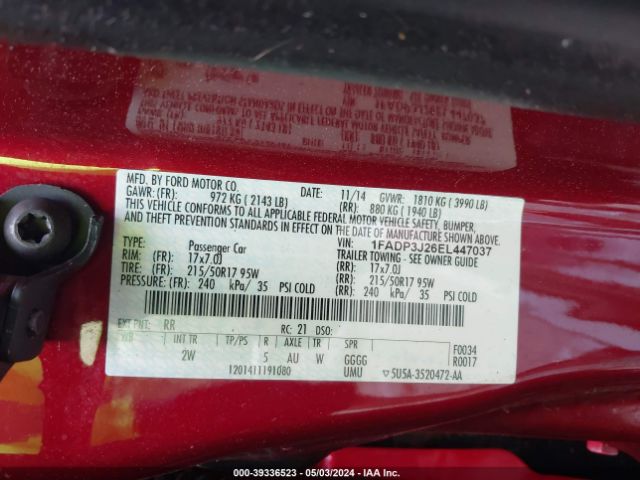 Photo 8 VIN: 1FADP3J26EL447037 - FORD FOCUS 