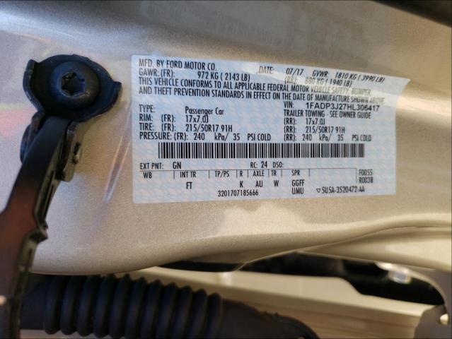 Photo 9 VIN: 1FADP3J27HL306417 - FORD FOCUS 