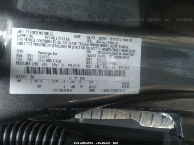 Photo 8 VIN: 1FADP3J28DL369729 - FORD FOCUS 