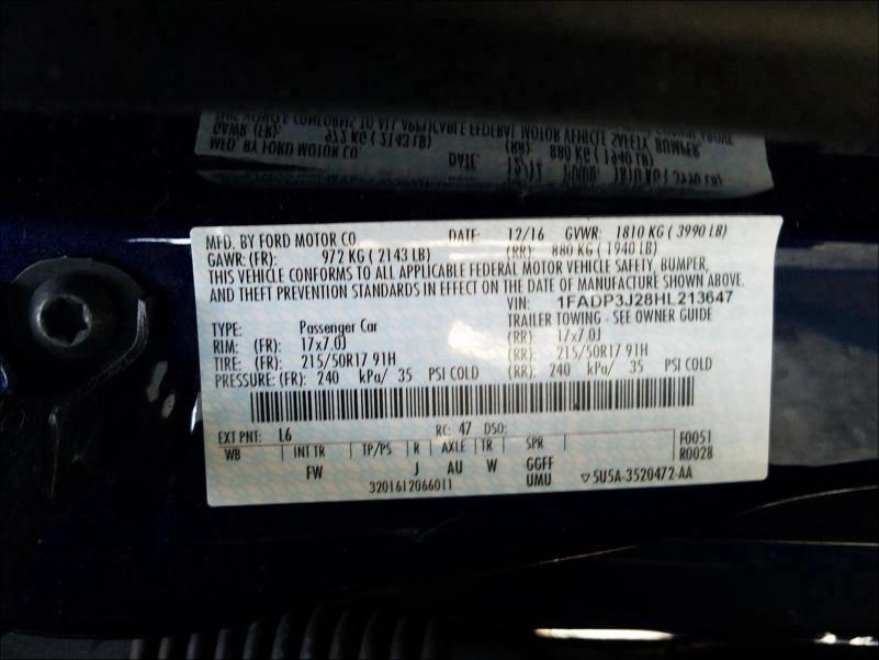 Photo 9 VIN: 1FADP3J28HL213647 - FORD FOCUS 