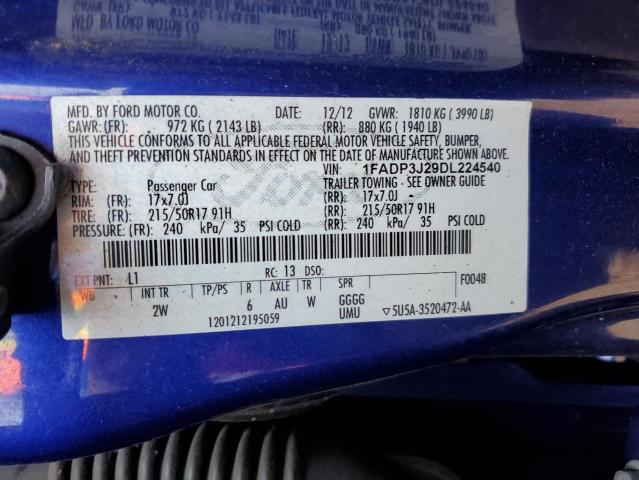 Photo 12 VIN: 1FADP3J29DL224540 - FORD FOCUS TITA 