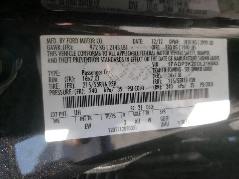 Photo 9 VIN: 1FADP3K20DL216583 - FORD FOCUS 