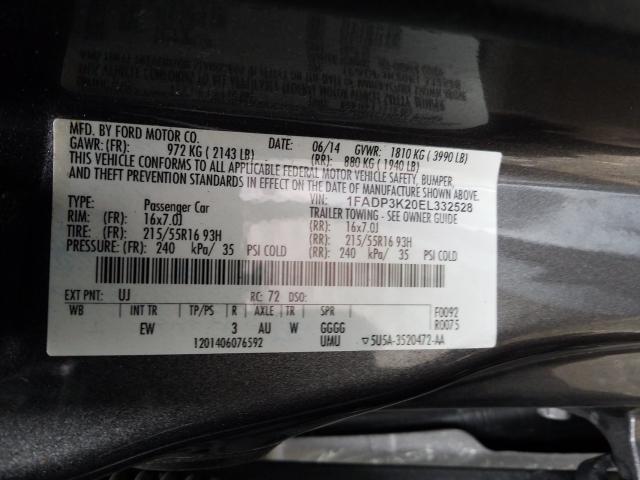 Photo 9 VIN: 1FADP3K20EL332528 - FORD FOCUS SE 