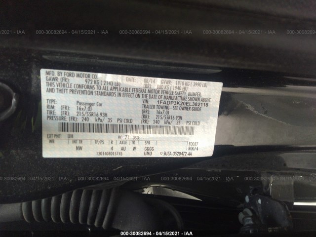 Photo 8 VIN: 1FADP3K20EL382118 - FORD FOCUS 