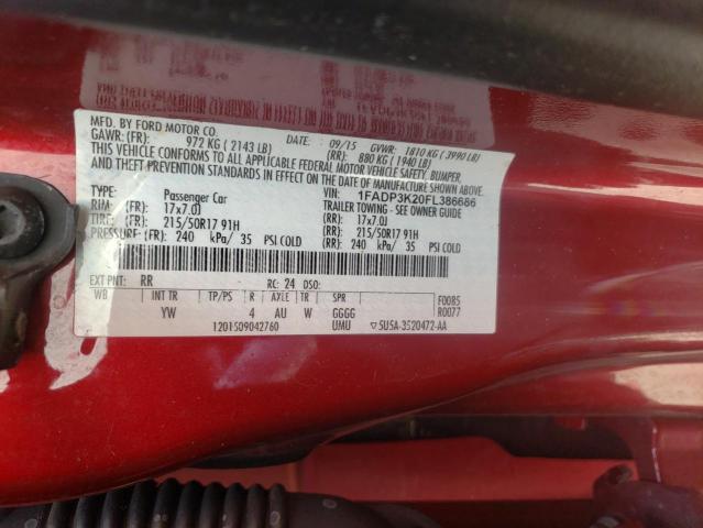 Photo 9 VIN: 1FADP3K20FL386686 - FORD FOCUS 