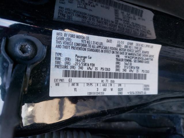 Photo 9 VIN: 1FADP3K20GL246798 - FORD FOCUS SE 