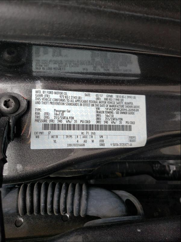 Photo 9 VIN: 1FADP3K20HL225628 - FORD FOCUS SE 