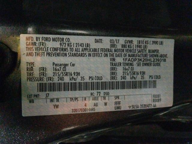 Photo 9 VIN: 1FADP3K20HL239318 - FORD FOCUS 