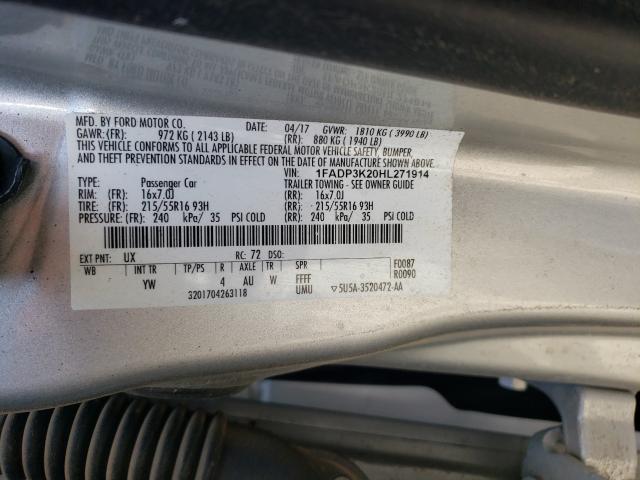 Photo 9 VIN: 1FADP3K20HL271914 - FORD FOCUS SE 