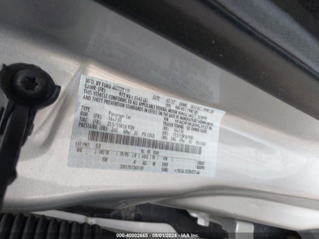 Photo 8 VIN: 1FADP3K20HL312736 - FORD FOCUS 