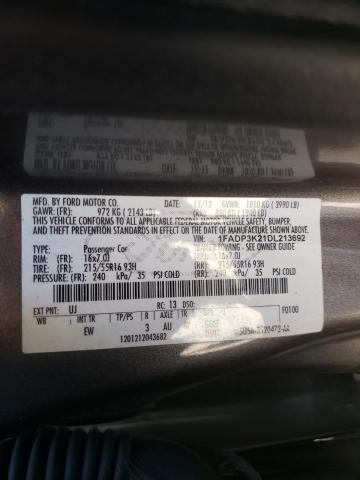 Photo 9 VIN: 1FADP3K21DL213692 - FORD FOCUS SE 