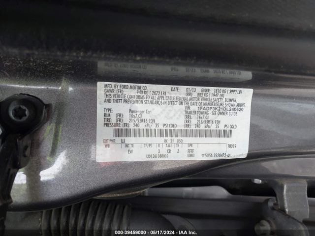 Photo 8 VIN: 1FADP3K21DL240620 - FORD FOCUS 