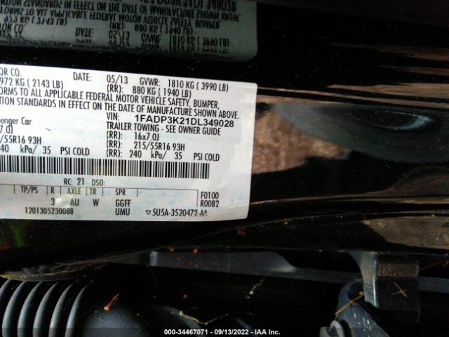 Photo 8 VIN: 1FADP3K21DL349028 - FORD FOCUS 