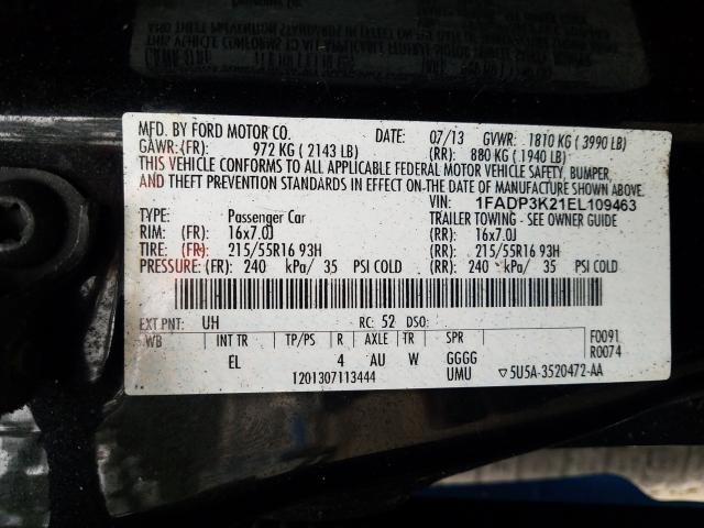 Photo 9 VIN: 1FADP3K21EL109463 - FORD FOCUS SE 