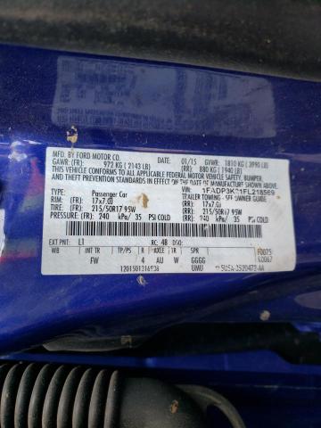 Photo 9 VIN: 1FADP3K21FL218569 - FORD FOCUS SE 