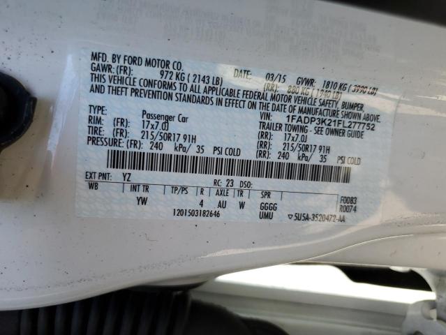 Photo 11 VIN: 1FADP3K21FL277752 - FORD FOCUS SE 