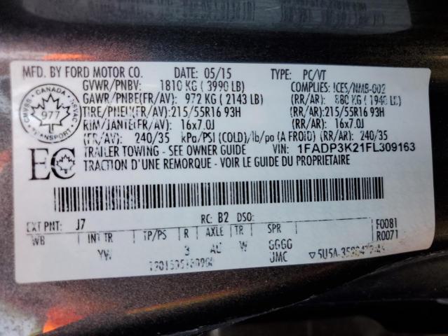 Photo 12 VIN: 1FADP3K21FL309163 - FORD FOCUS SE 