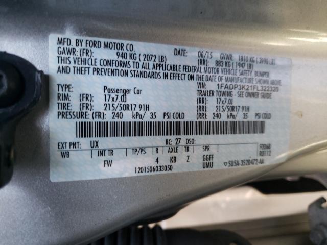 Photo 9 VIN: 1FADP3K21FL322320 - FORD FOCUS SE 