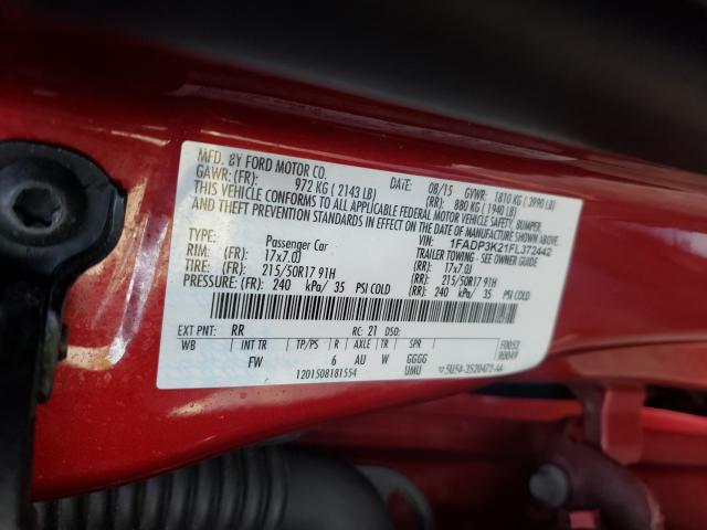 Photo 9 VIN: 1FADP3K21FL372442 - FORD FOCUS SE 