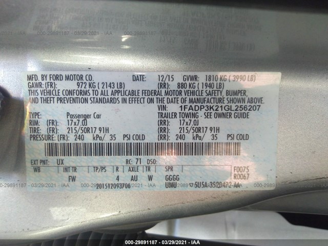 Photo 8 VIN: 1FADP3K21GL256207 - FORD FOCUS 