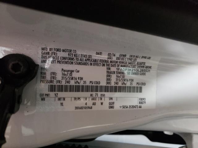 Photo 9 VIN: 1FADP3K21GL285531 - FORD FOCUS SE 