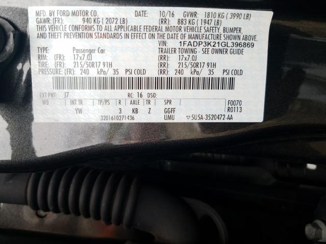 Photo 9 VIN: 1FADP3K21GL396869 - FORD FOCUS SE 