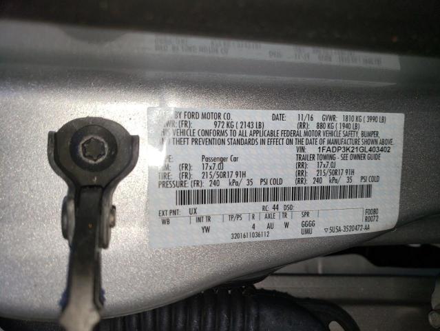 Photo 9 VIN: 1FADP3K21GL403402 - FORD FOCUS SE 