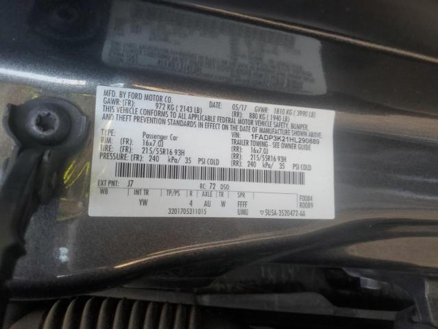 Photo 11 VIN: 1FADP3K21HL290889 - FORD FOCUS SE 