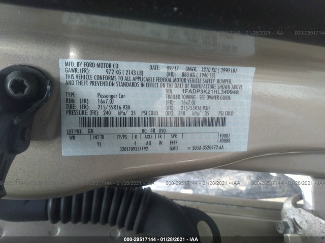 Photo 8 VIN: 1FADP3K21HL340948 - FORD FOCUS 