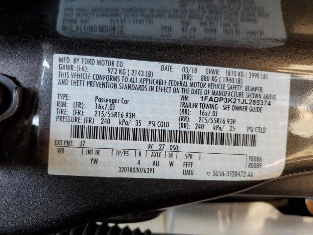 Photo 11 VIN: 1FADP3K21JL285374 - FORD FOCUS 