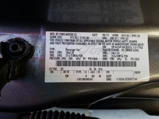 Photo 9 VIN: 1FADP3K22DL131762 - FORD FOCUS SE 