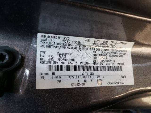 Photo 9 VIN: 1FADP3K22DL214494 - FORD FOCUS SE 