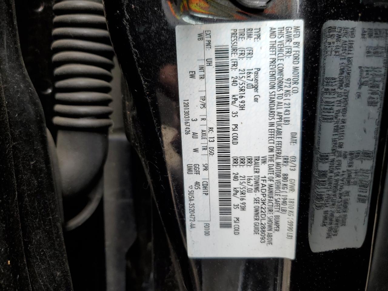 Photo 11 VIN: 1FADP3K22DL288093 - FORD FOCUS 