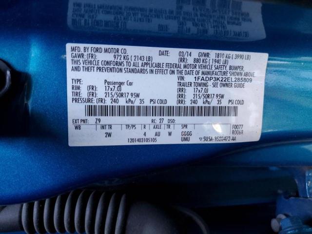 Photo 11 VIN: 1FADP3K22EL285809 - FORD FOCUS SE 