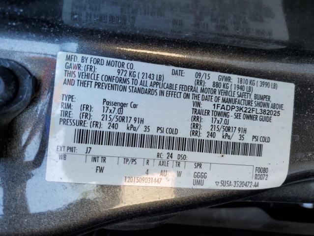 Photo 9 VIN: 1FADP3K22FL382025 - FORD FOCUS SE 