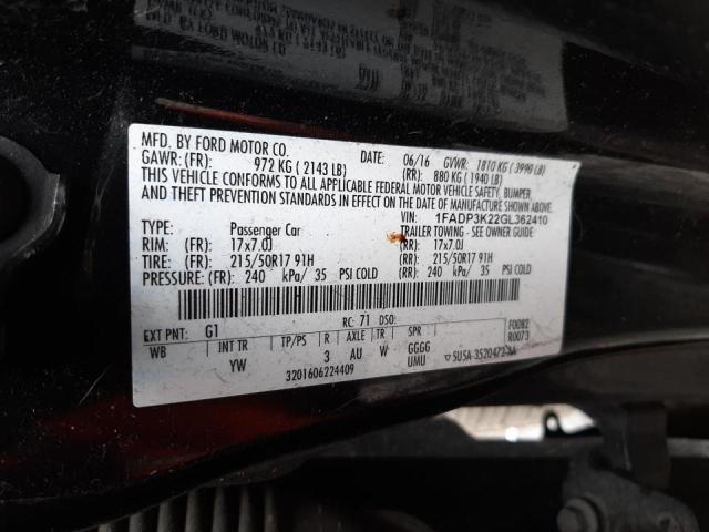 Photo 9 VIN: 1FADP3K22GL362410 - FORD FOCUS SE 