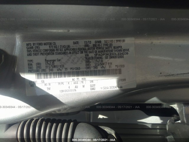 Photo 8 VIN: 1FADP3K23DL224239 - FORD FOCUS 