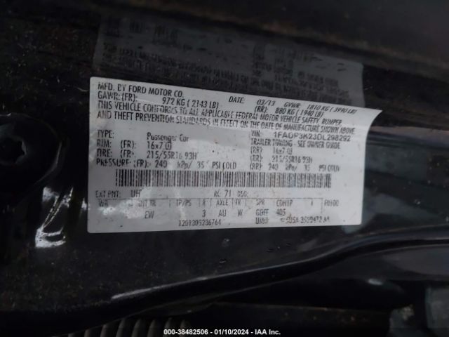 Photo 8 VIN: 1FADP3K23DL298292 - FORD FOCUS 