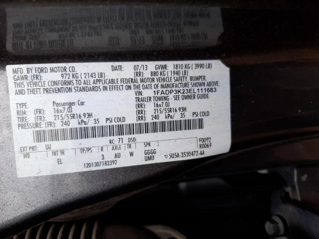 Photo 9 VIN: 1FADP3K23EL111683 - FORD FOCUS SE 