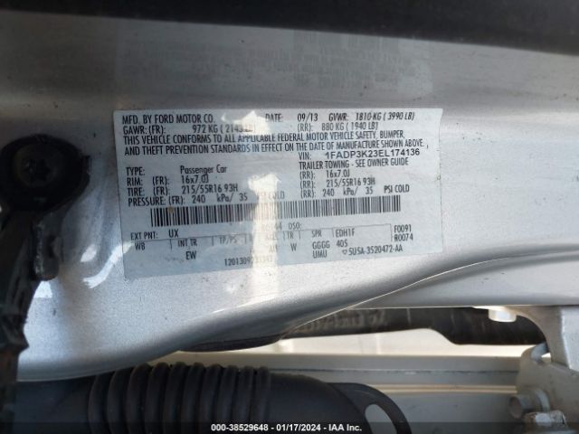 Photo 8 VIN: 1FADP3K23EL174136 - FORD FOCUS 