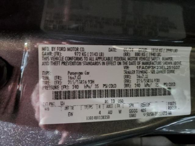 Photo 12 VIN: 1FADP3K23EL251037 - FORD FOCUS SE 