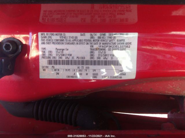 Photo 8 VIN: 1FADP3K23EL337562 - FORD FOCUS 