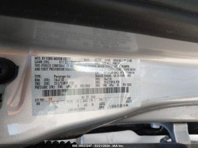 Photo 8 VIN: 1FADP3K23FL209484 - FORD FOCUS 