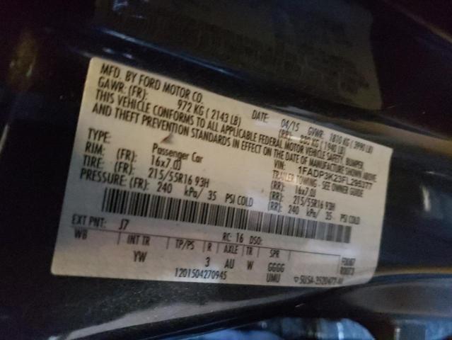 Photo 9 VIN: 1FADP3K23FL295377 - FORD FOCUS SE 