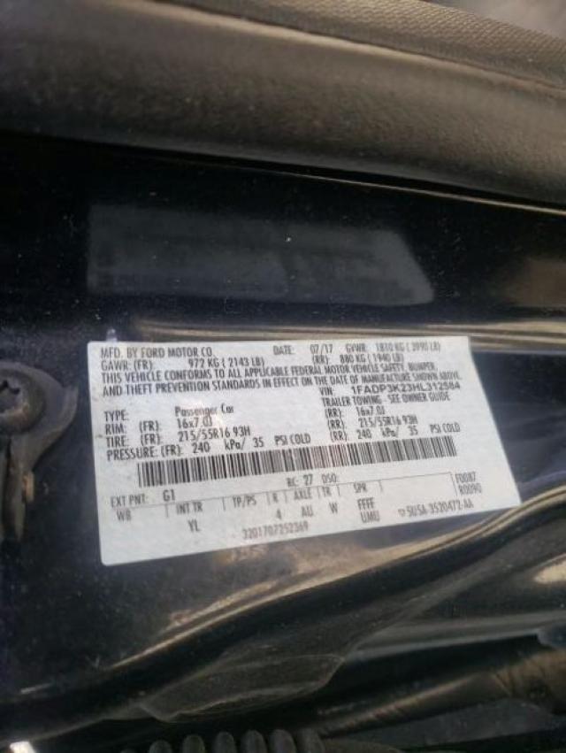 Photo 9 VIN: 1FADP3K23HL312584 - FORD FOCUS SE 